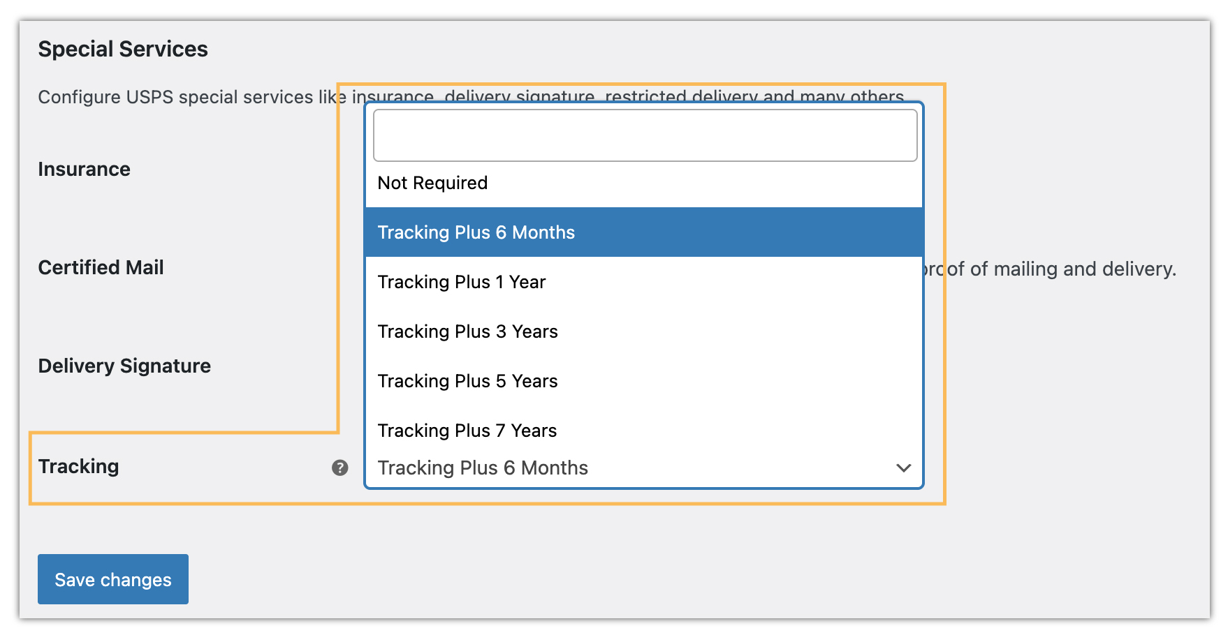 usps tracking duration