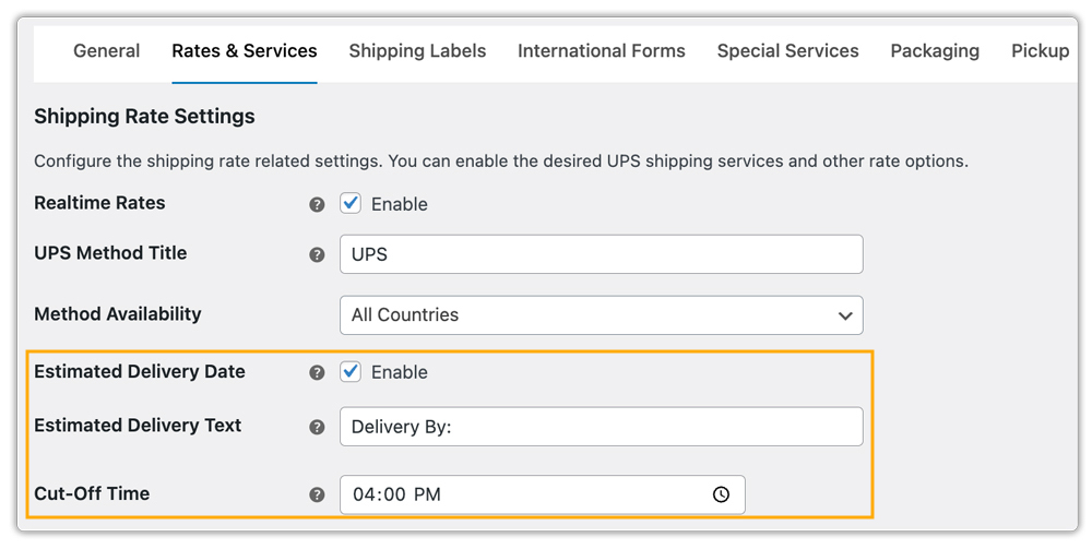ups estimated delivery date
