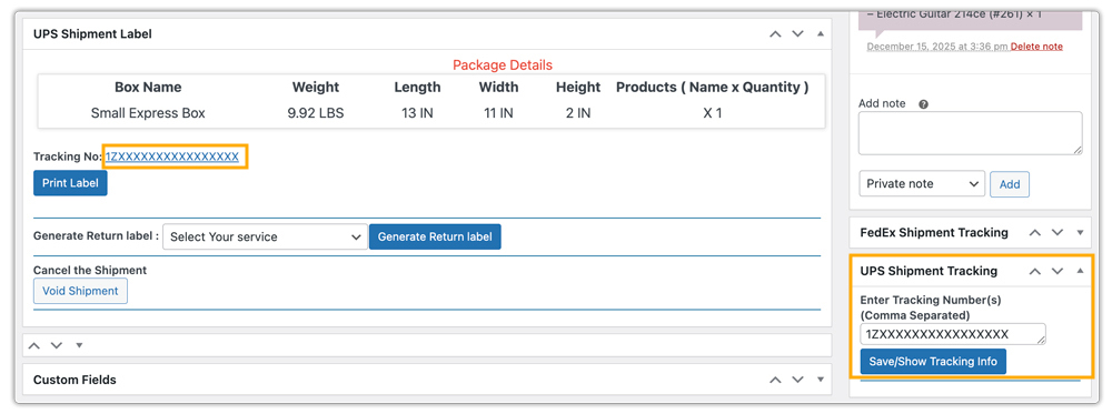 ups tracking - woocommerce shipping delays