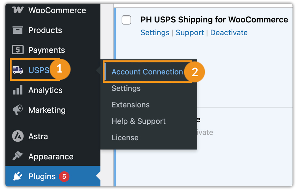 usps account connection