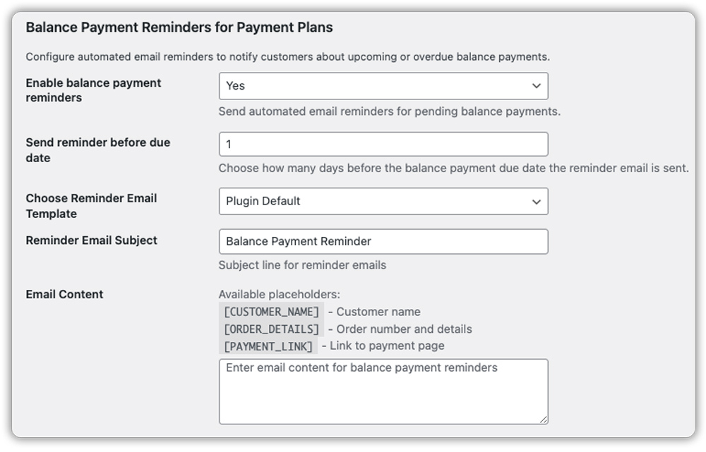 deposits email template 