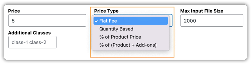 product add-on pricing