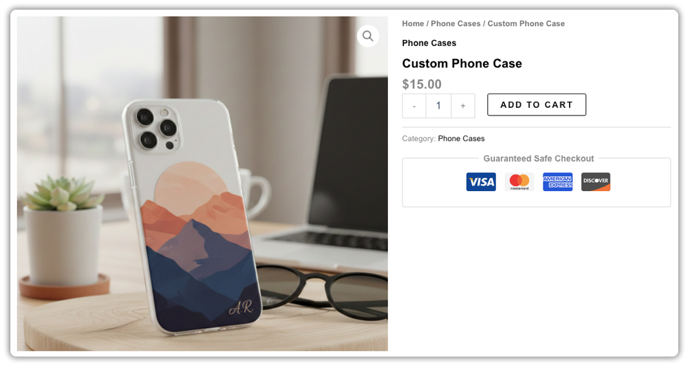 woocommerce product page