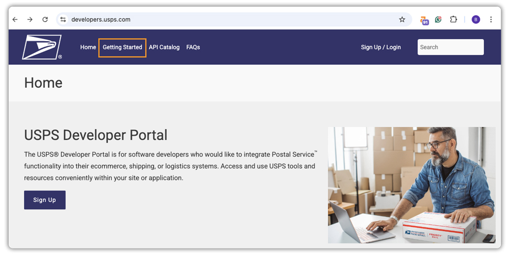 usps dev portal 