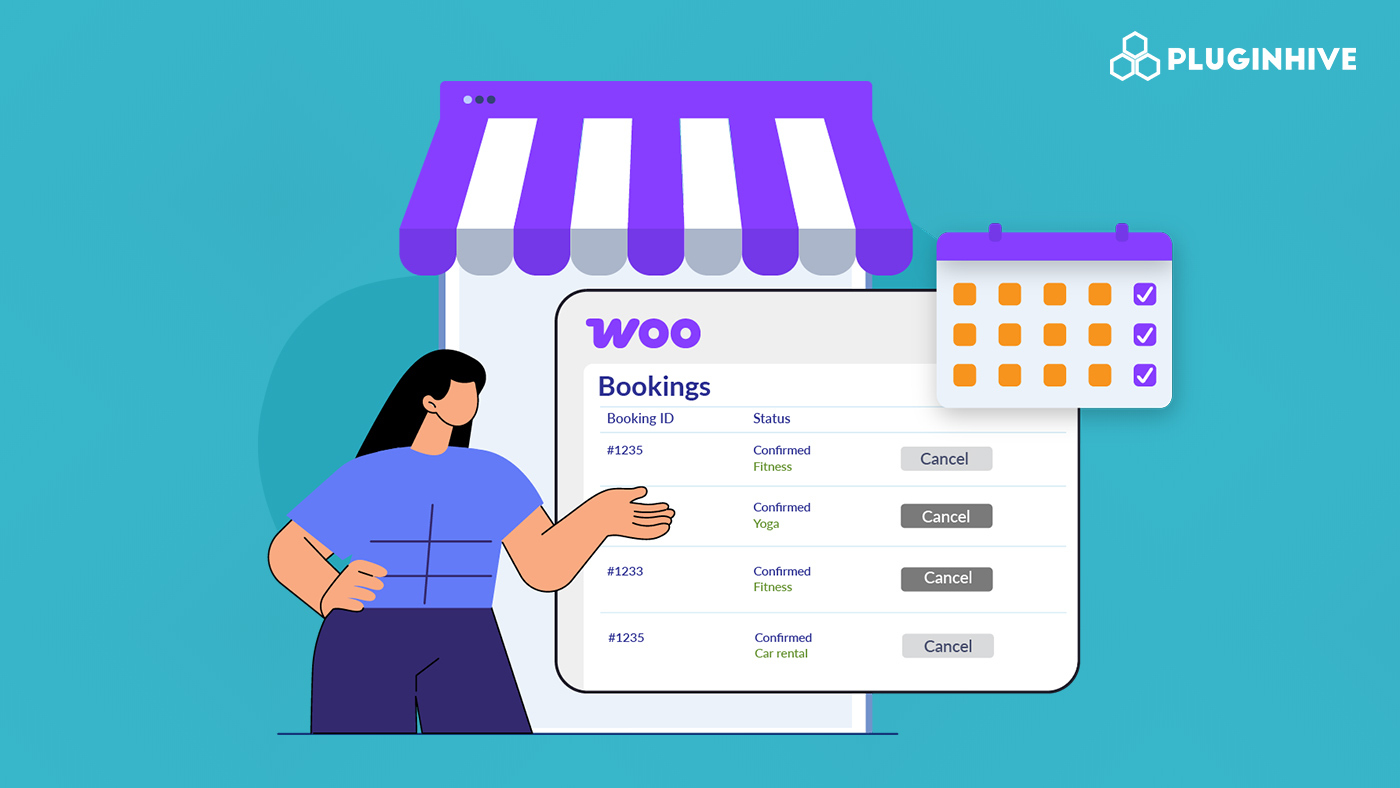 customers manage their bookings on woocommerce