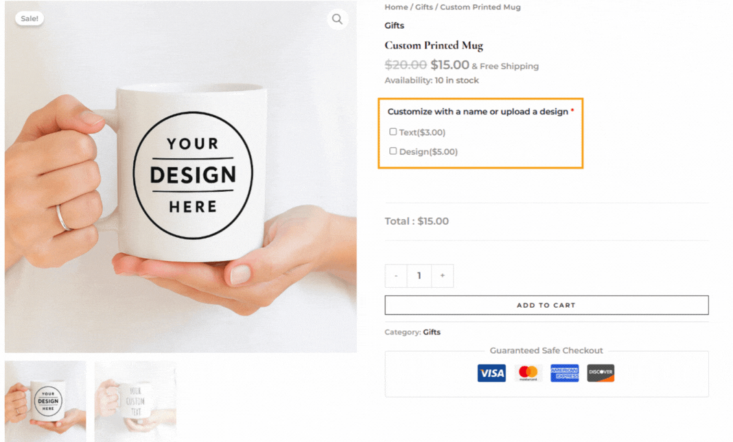 woocommerce personalized products