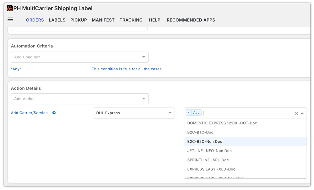 add carrier service in multi carrier app