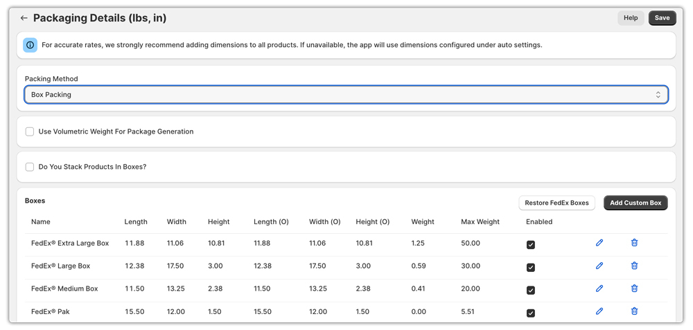 box packaging in fedex app -Multi-Package FedEx Shipments