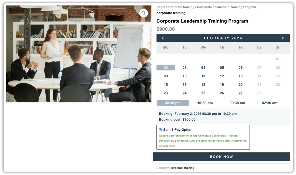 deposits for training program