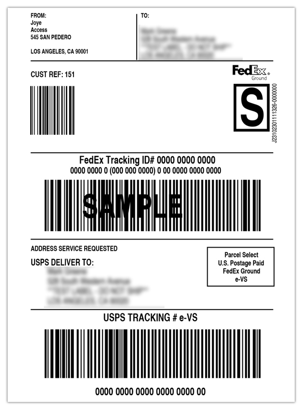 fedex ground economy label