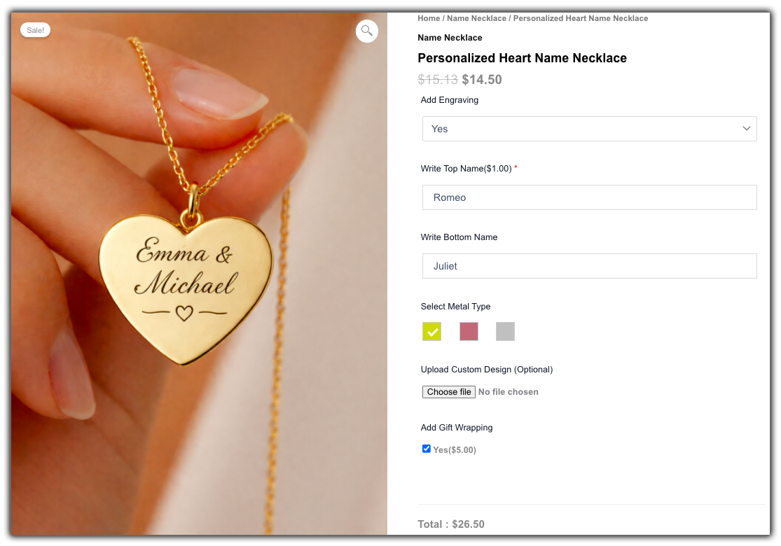 personalized necklace