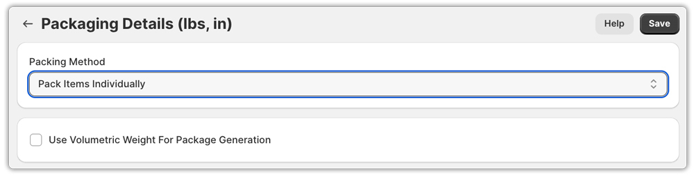 pack items individually in fedex app