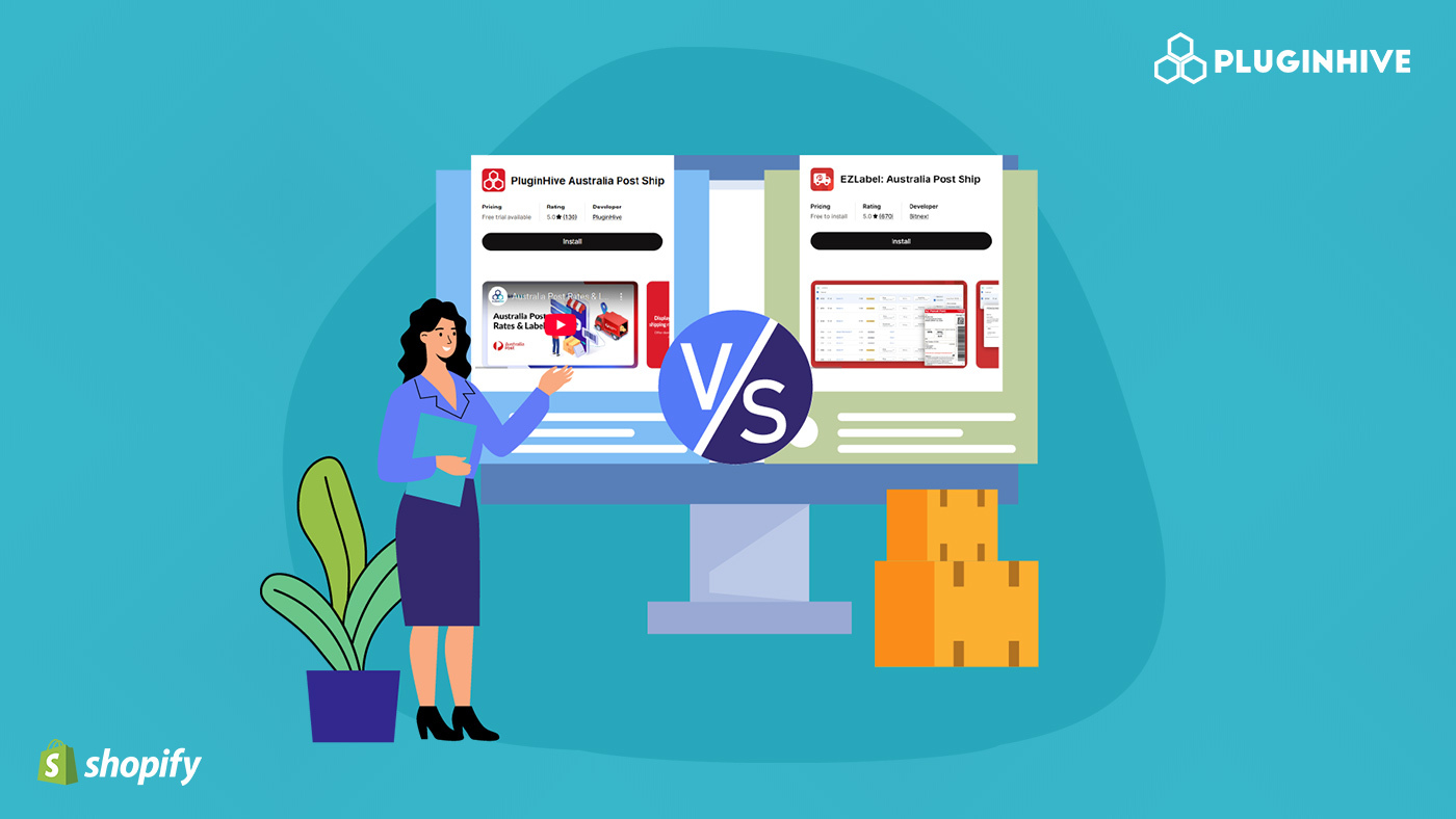 pluginhive australia post app comparison on shopify