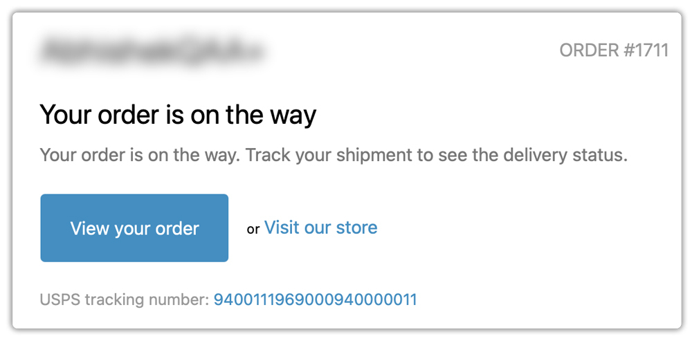 usps tracking email