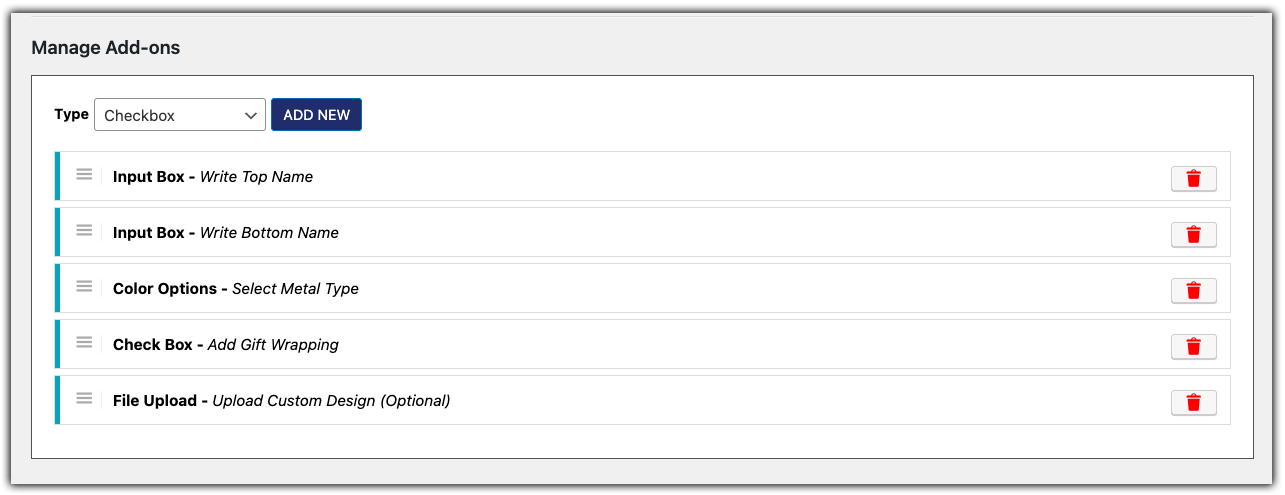 woocommerce product add ons