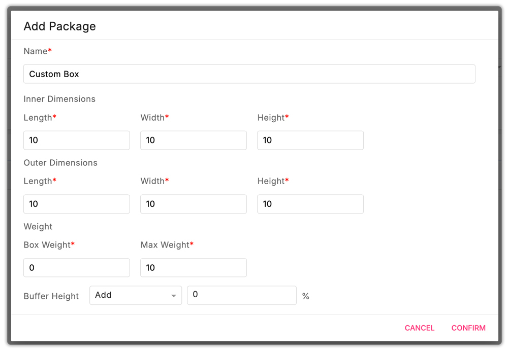 add custom box in multi carrier app