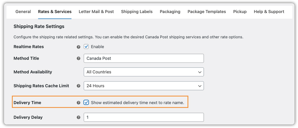 canada post estimated delivery