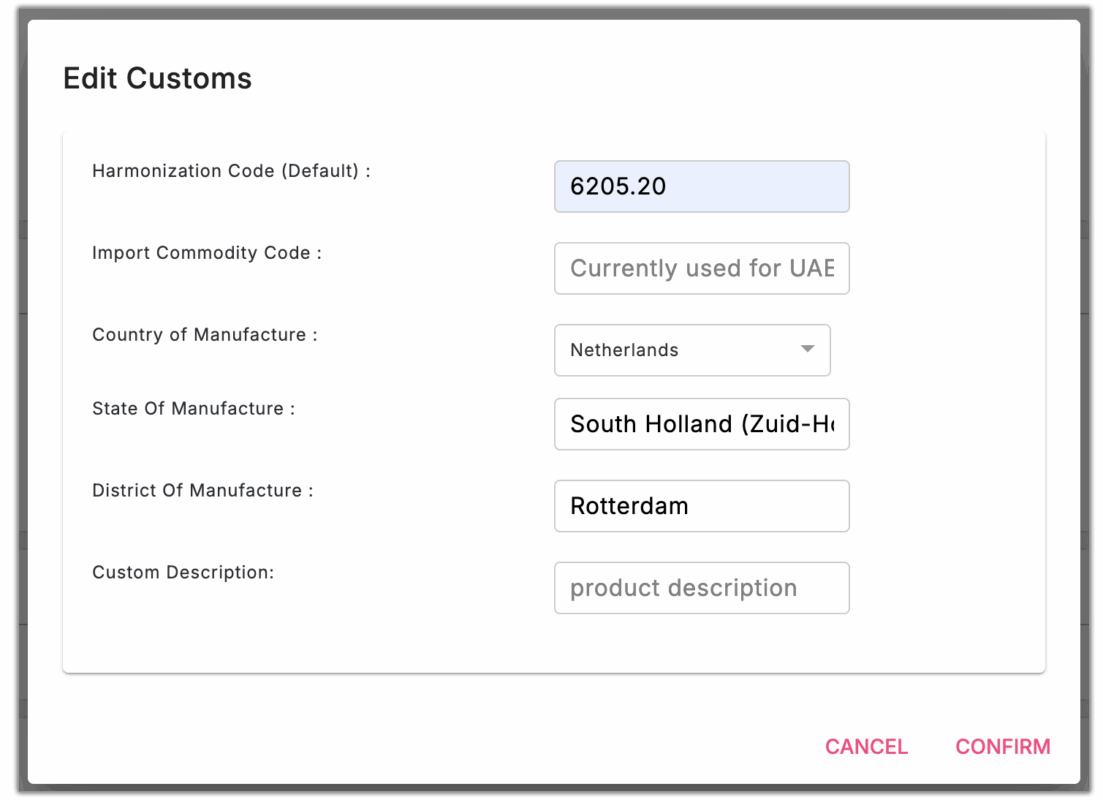 multi carrier app custom values