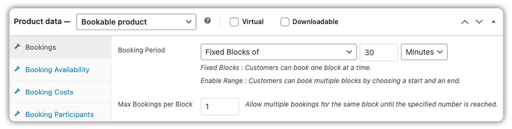 fixed duration setting