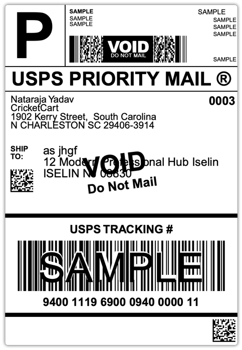 usps label in shopify