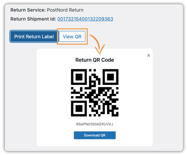 print postnord return label in woocommerce