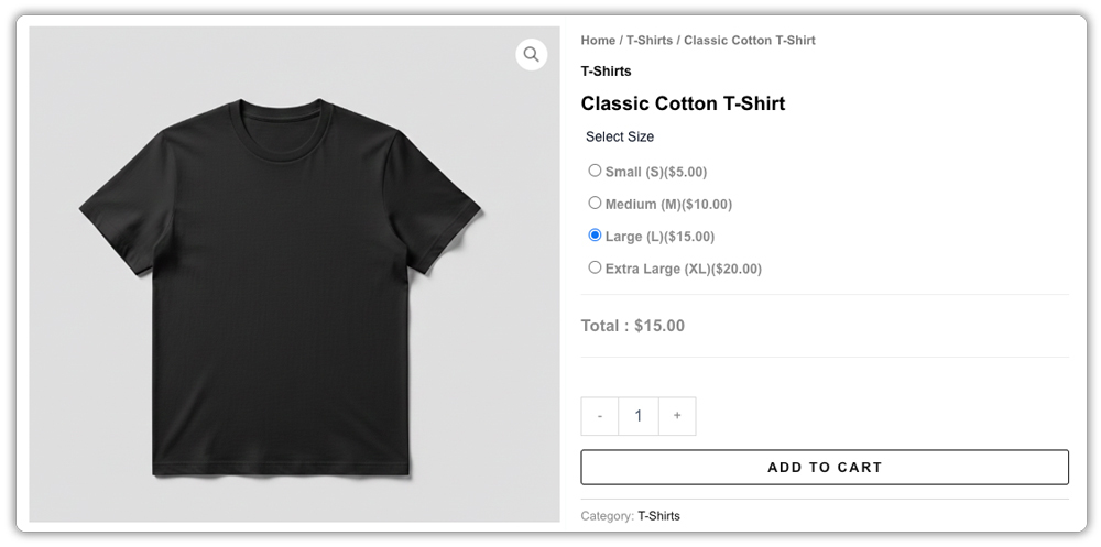 radio button in woocommerce