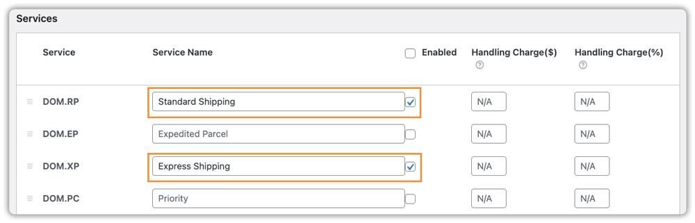 rename canada post services