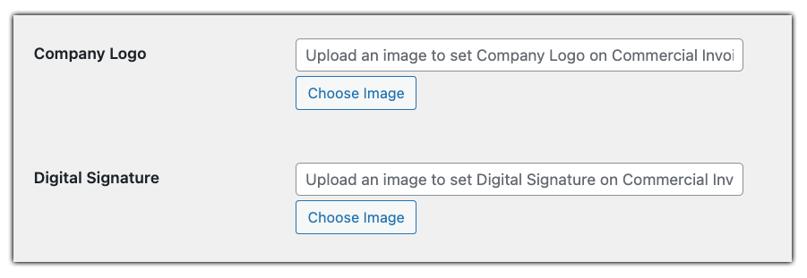 upload company logo signature