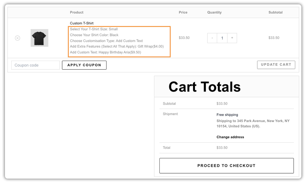 woo extra fees in cart page