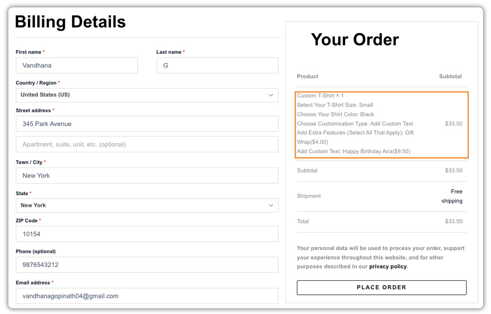 woo extra fees in checkout page