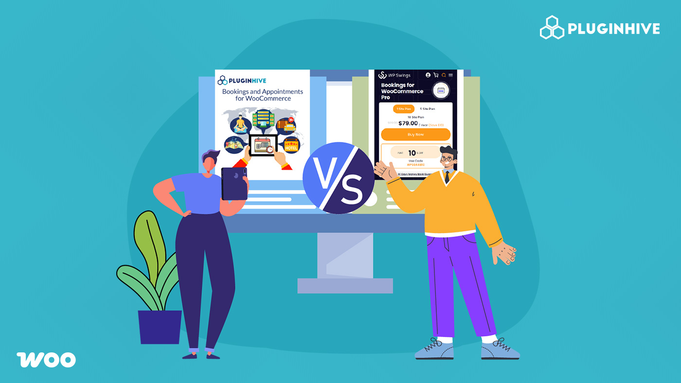 pluginHive vs wp swings woocommerce booking plugin comparison