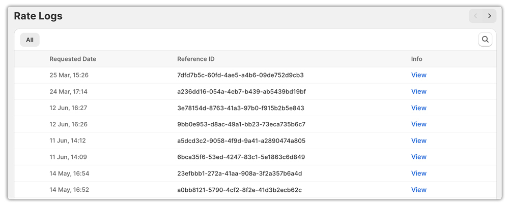 australia post app rates log