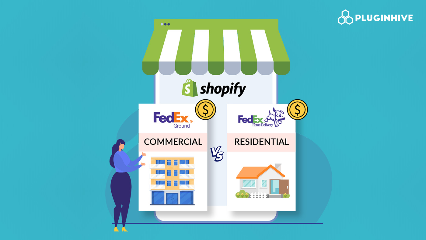 fedex residential vs commercial pricing in shopify