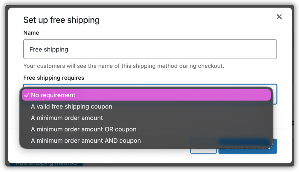 free shipping options