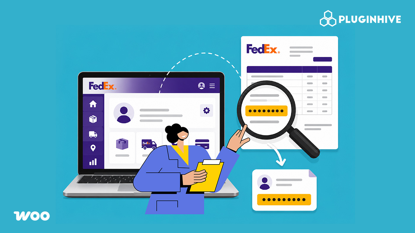 fedex account number in woocommerce