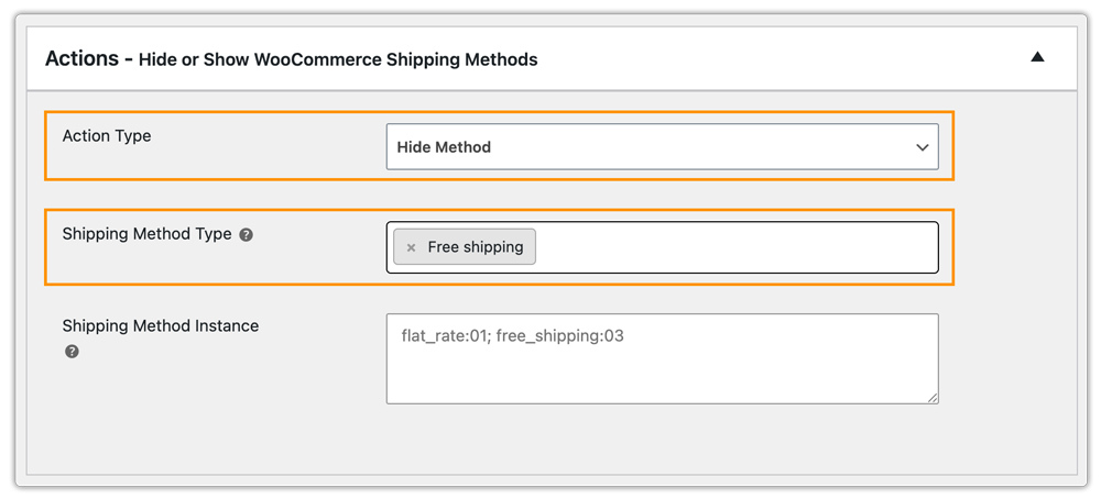 hide free shipping in woocommerce