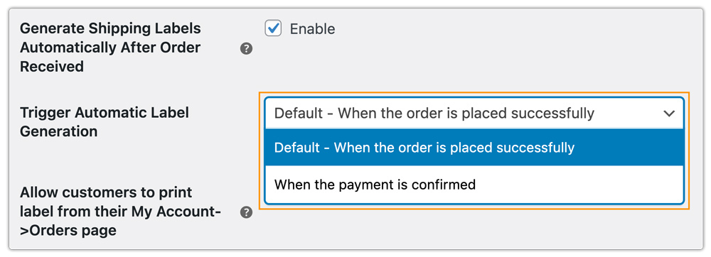 trigger automating label generation 