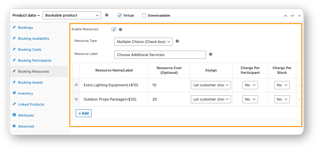 booking resources