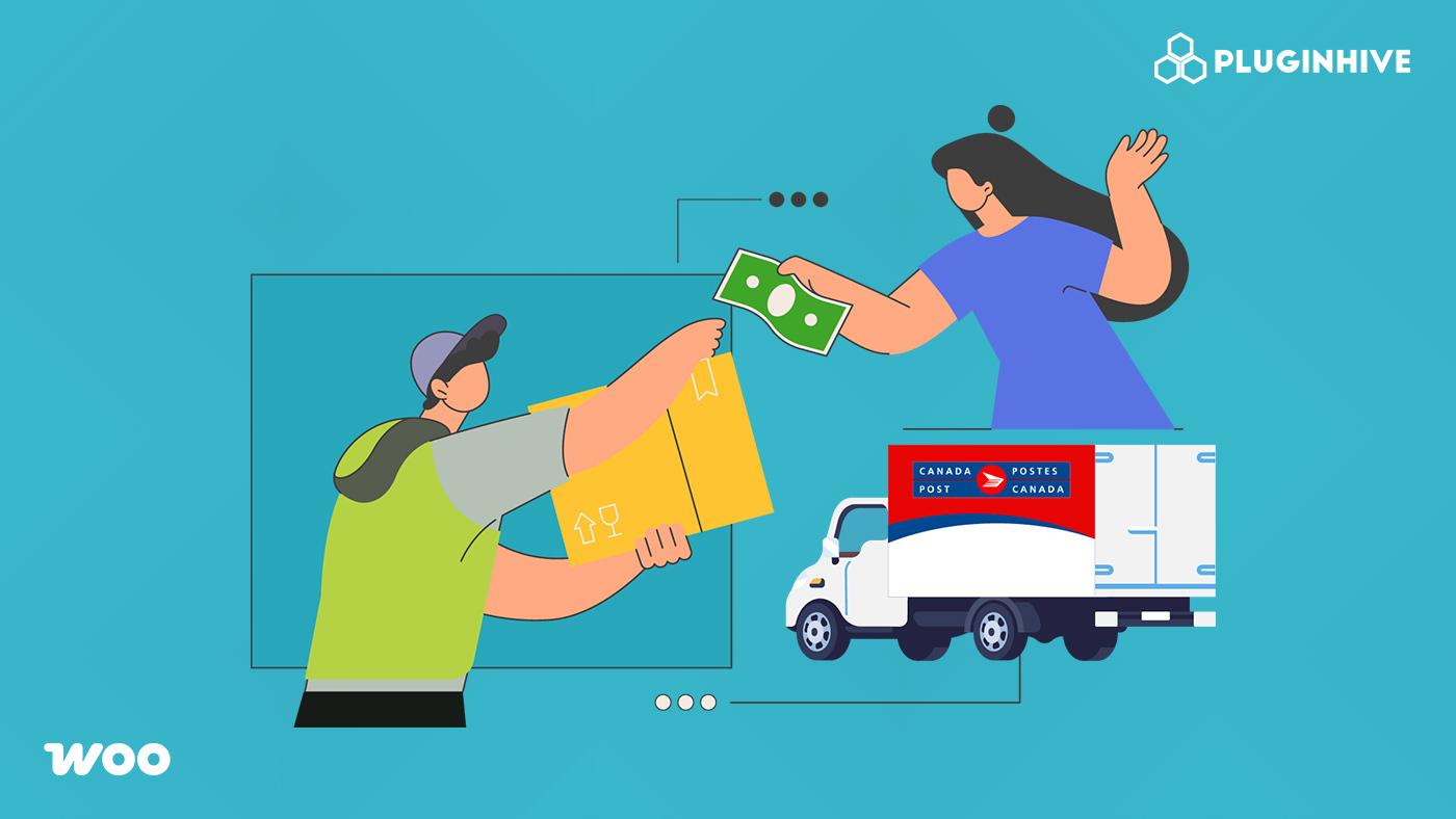 woocommerce canada post collect on delivery