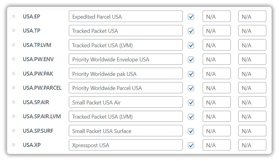 canada post usa shipping services