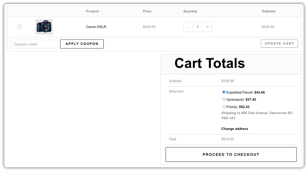expedited parcel xpresspost and priority rates