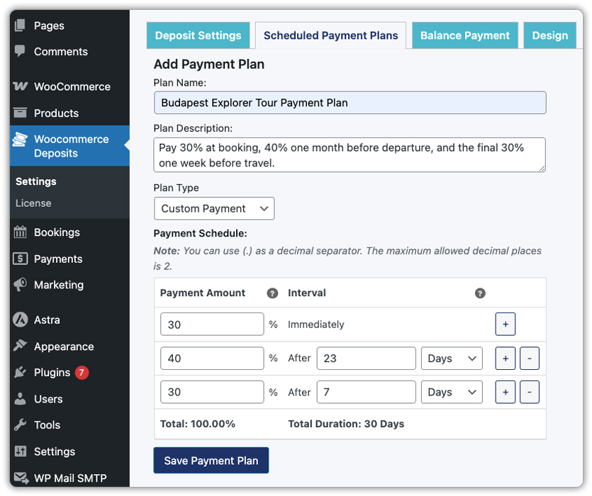 woocommerce deposits add payment plan