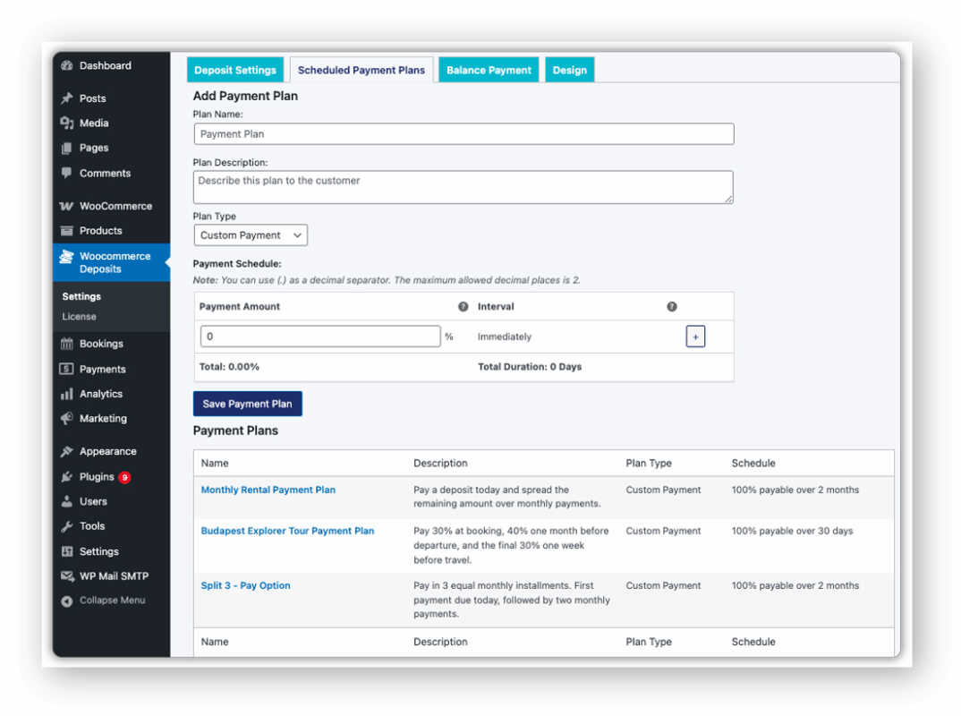 woocommerce deposits scheduled payment plans 