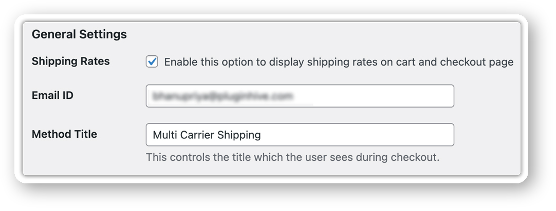 shipping rates checkbox enabled