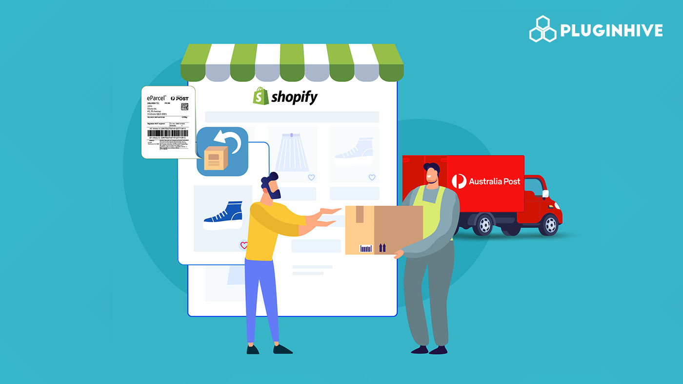 australia post return label in shopify