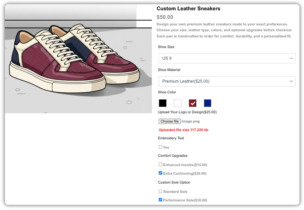 custom sneaker builder