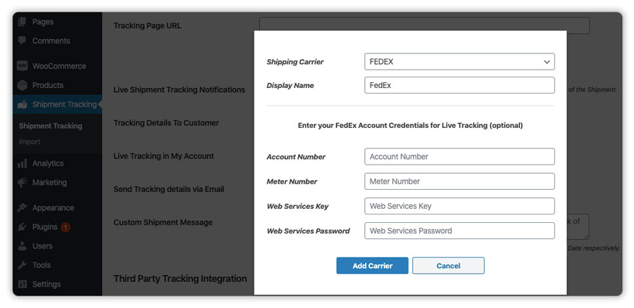 woocommerce order tracking page
