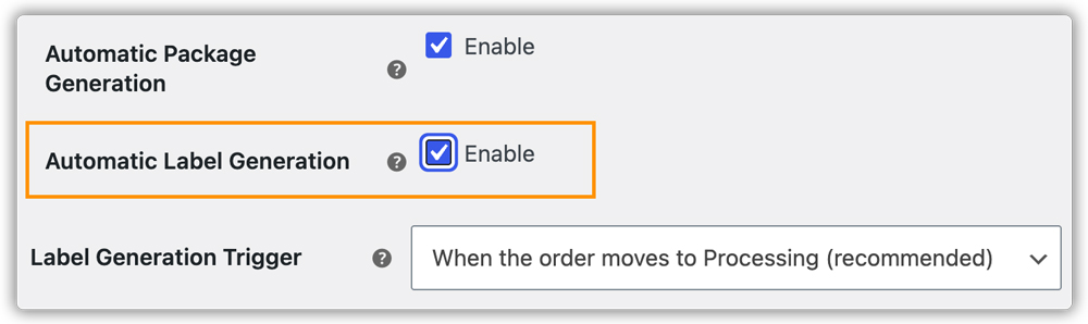 automatic label generation