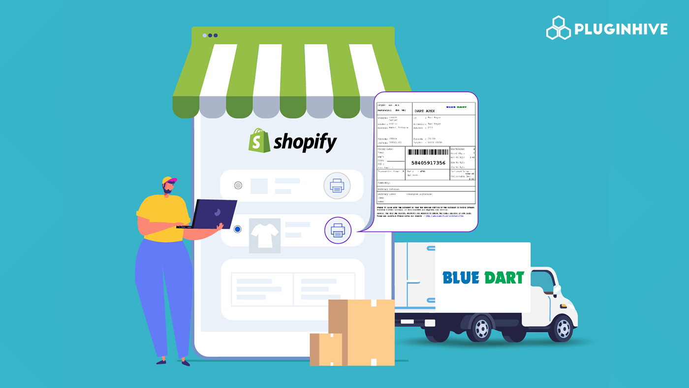 bluedart shipping labels in shopify