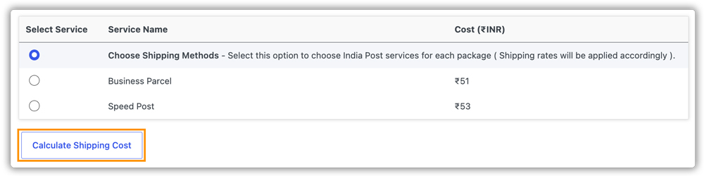 calculate shipping cost
